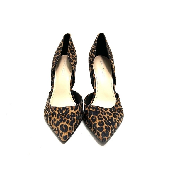 Vintage Y2K leopard print fabric pointed toe d’Orsay heels - Picture 3 of 8